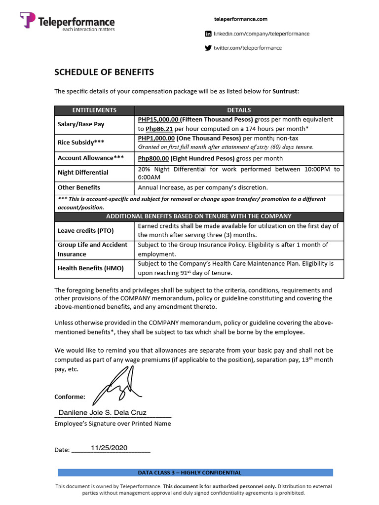 Telephil schedule of benefits suntrust less than 2 yrs 2 pdf