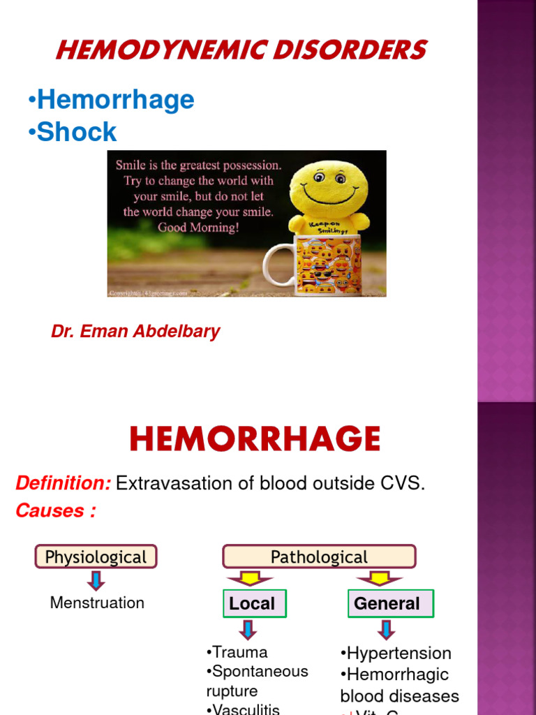 Hemodynamic Disorders: Hemorrhage & Shock | PDF | Shock (Circulatory ...