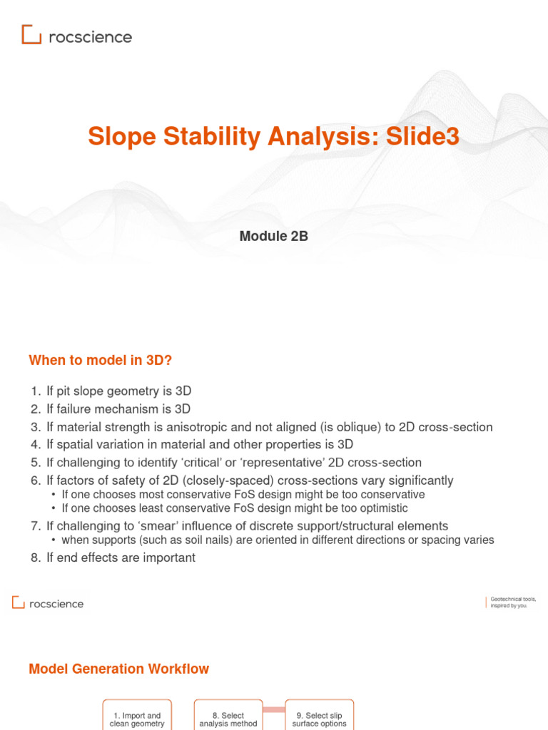 3D Slope Stability with Slide3 Analysis | PDF | Fracture | Anisotropy