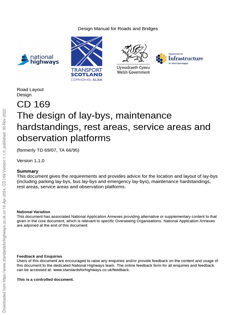 Lay-by Design and Specifications Guide | PDF | Controlled Access ...