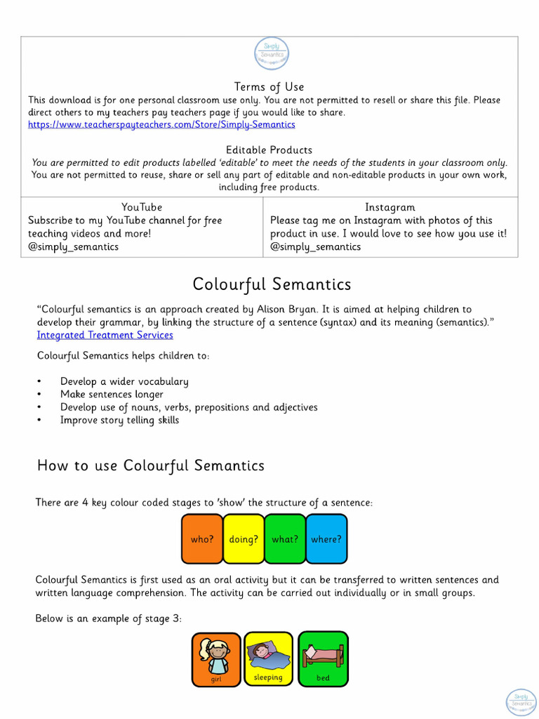 Colourful Semantics - v5 | PDF