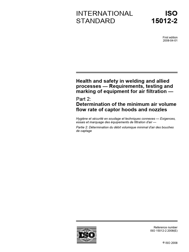 Iso 15012-2-2008 | PDF | International Organization For Standardization