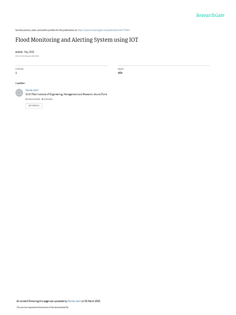 Flood Monitoring and Alerting System Using IOT | PDF | Light Emitting ...