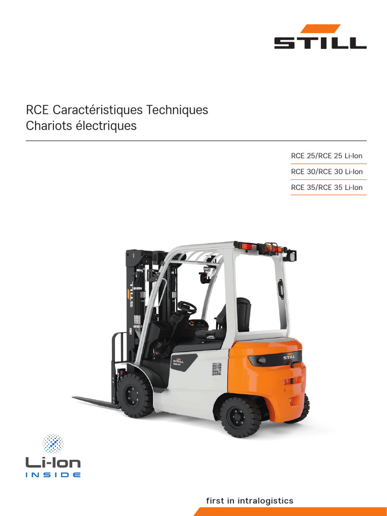 Chariots Électriques RCE 25 à 35 | PDF | Frein | Accumulateur lithium-ion
