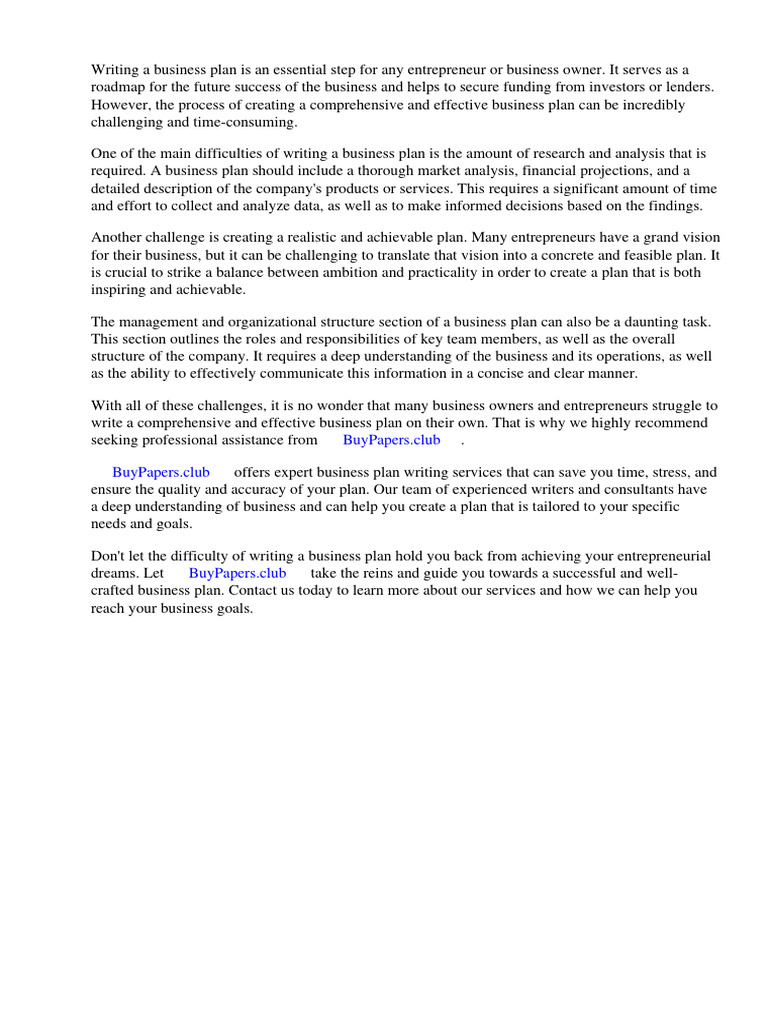 Management and Organizational Structure of a Business Plan | PDF