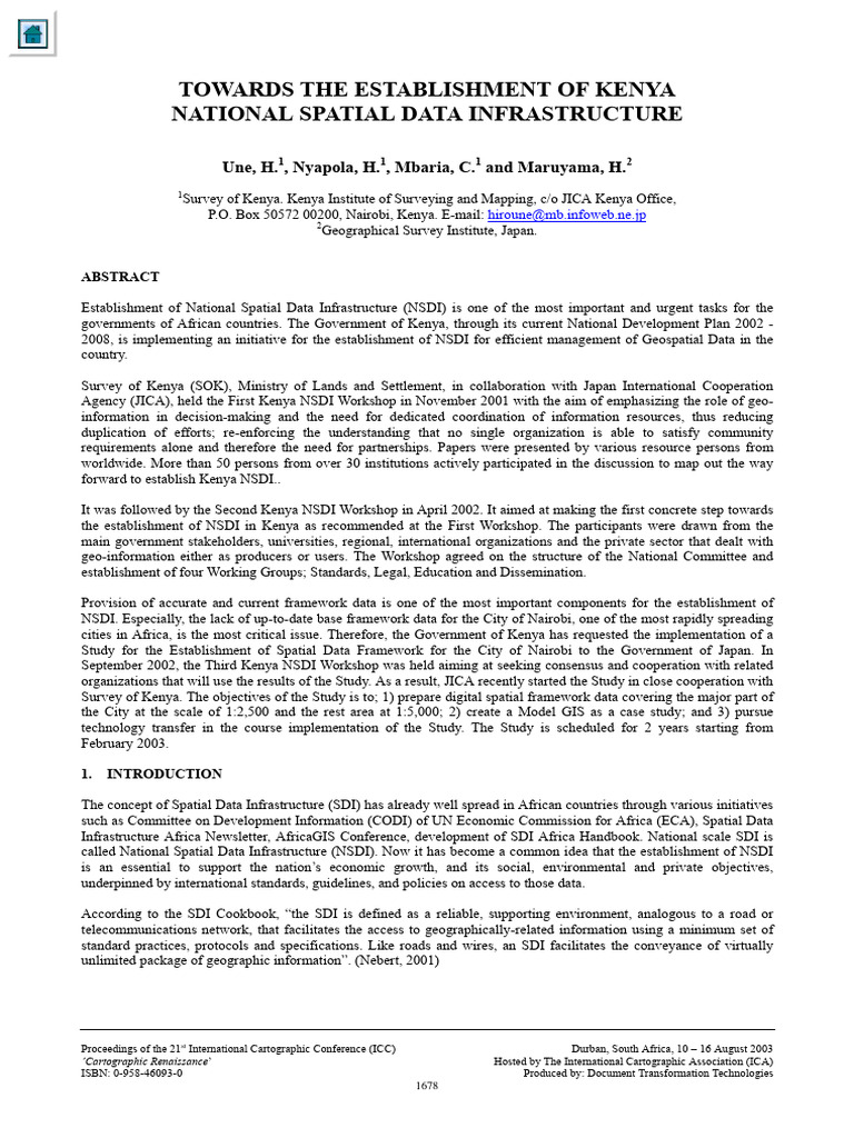 Spatial Data Infrastructure Tooling