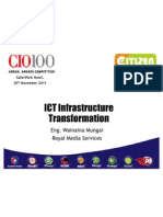 CIO100 2011 - ICT Infrastructure Transformation - Eng. Wainaina Mungai - Royal Media Services 