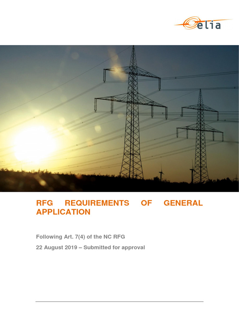 RFG Requirements OF General Application: Following Art. 7 (4) of The NC ...