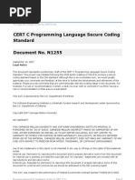 CERT C Programming Language Secure Coding Standard