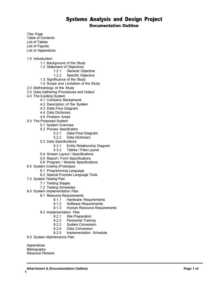 Systems Analysis Project Guide | PDF