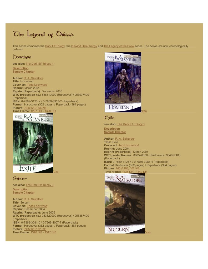 This Series Combines The Dark Elf Trilogy | PDF | History