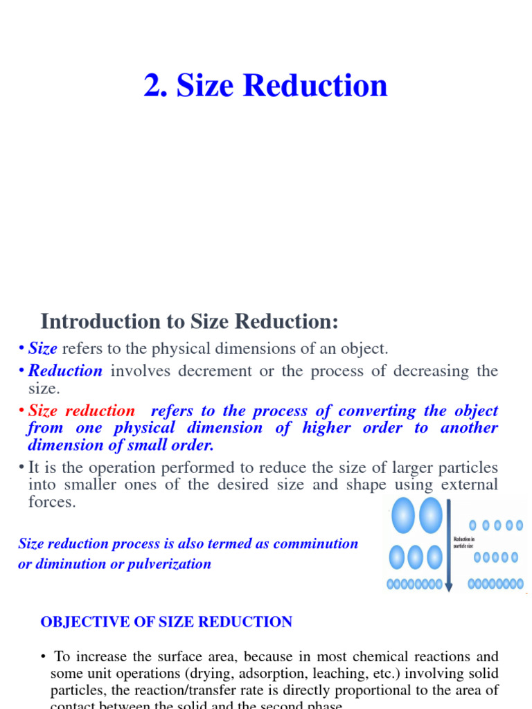 Size Reduction Techniques and Principles | PDF | Mill (Grinding) | Hardness