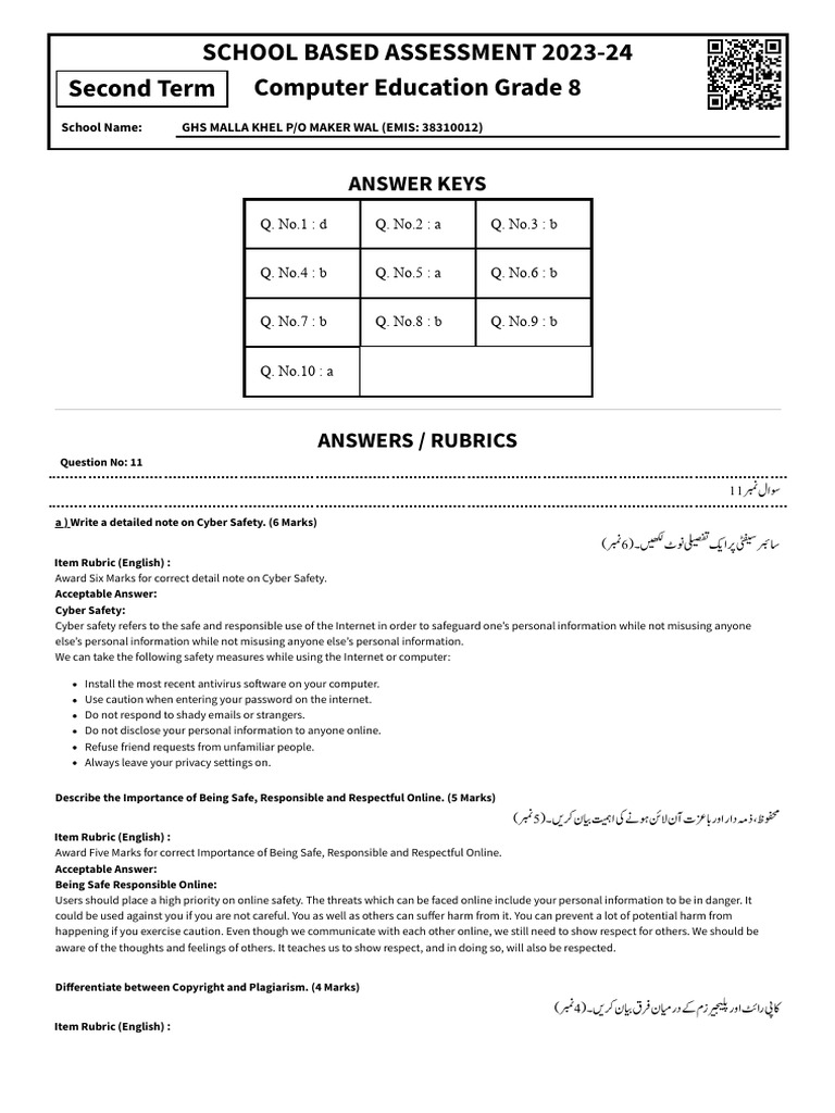 Computer Paper Key 8 B | PDF | Boolean Data Type | Payments