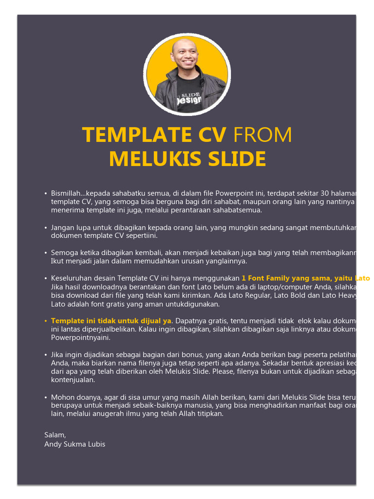 Template CV Gratis untuk Dibagikan | PDF