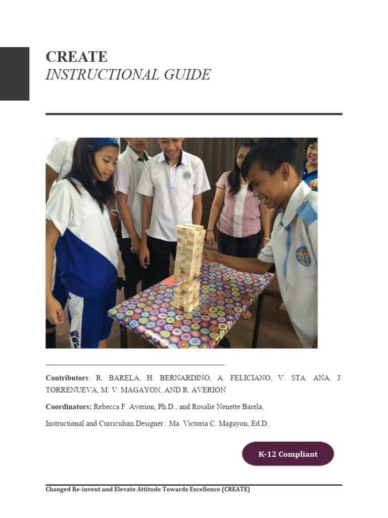 Create Instructional Manual Final July 12, 2019 | PDF | Teachers