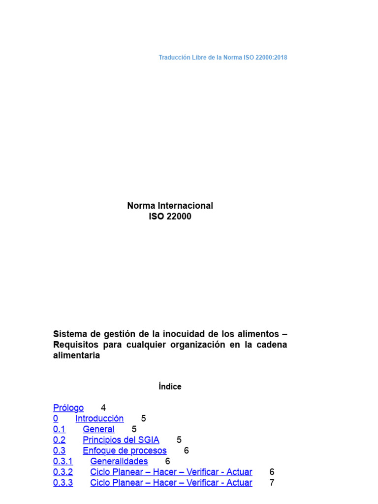 Norma ISO 22000 - 2018 | PDF | Análisis de Riesgo y Puntos Críticos de ...