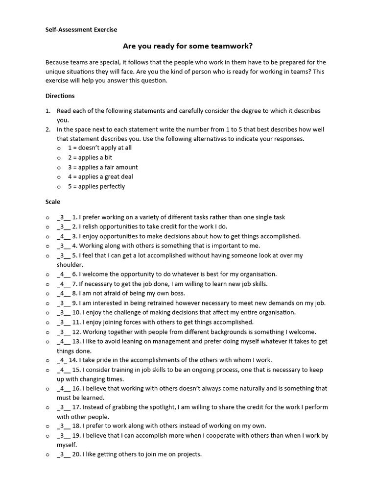 R U Ready 4 Teamwork-1 | PDF | Career & Growth