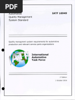 IAFT 16949-2016 Standard PDF | PDF | Technology & Engineering