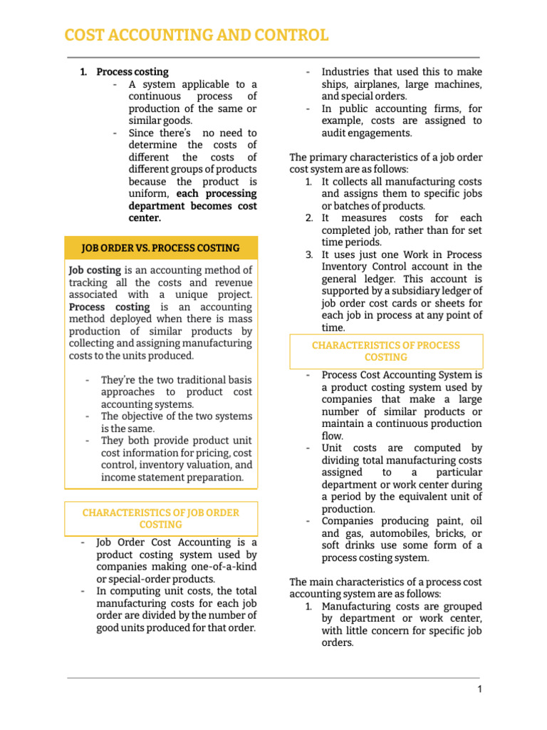 CostCon - Chapter 1 | PDF | Accounting | Cost Accounting