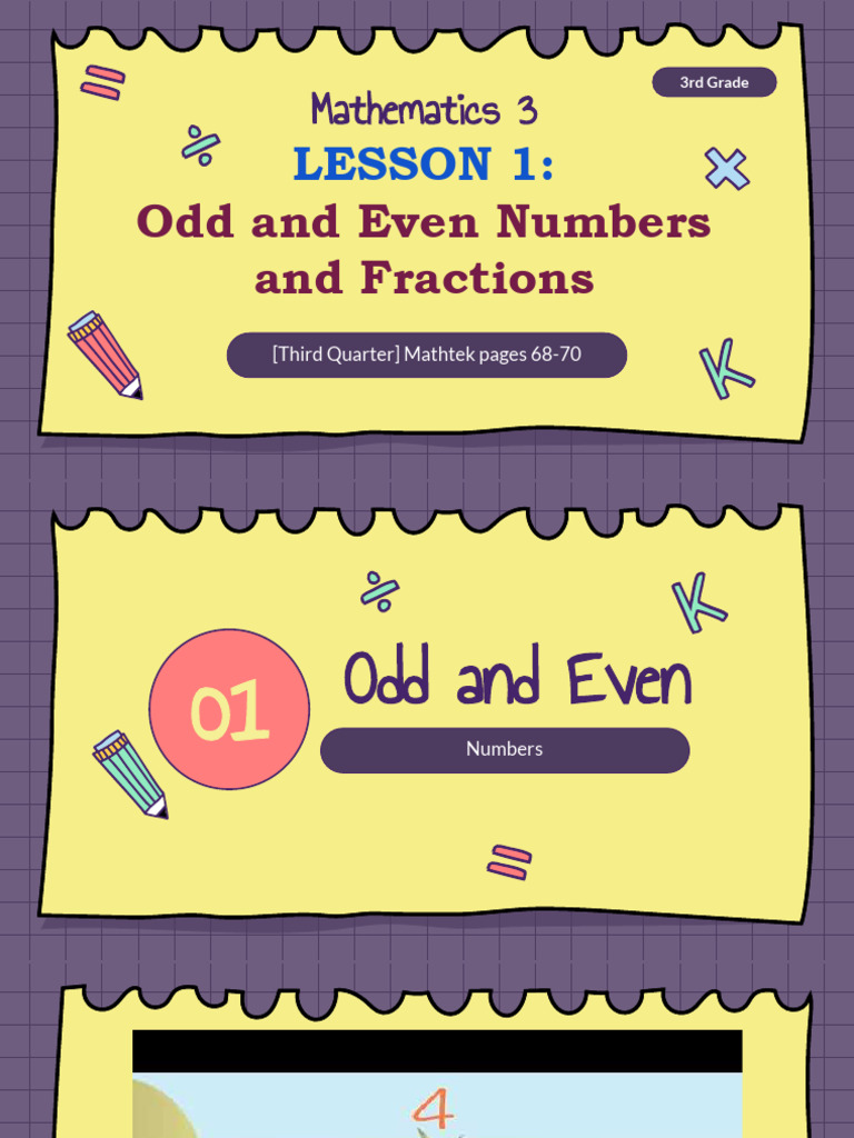 Odd, Even Numbers & Fractions Guide | PDF | Division (Mathematics ...