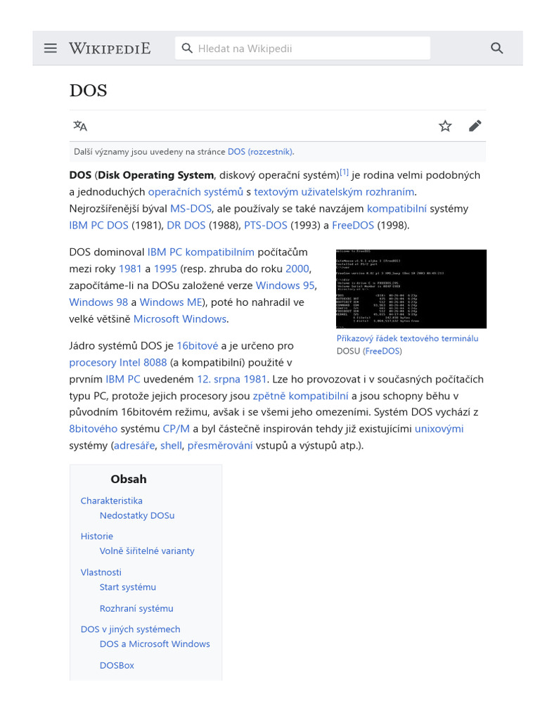 Cs M Wikipedia Org Wiki DOS | PDF