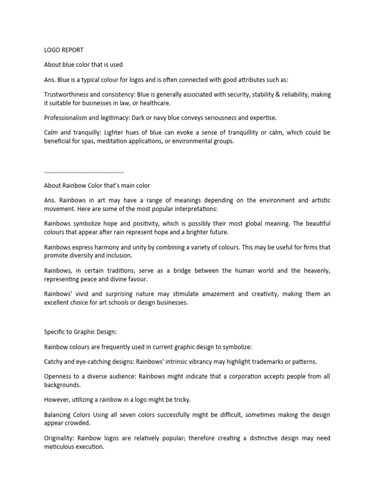Logo Report | PDF | Graphic Design | Logos