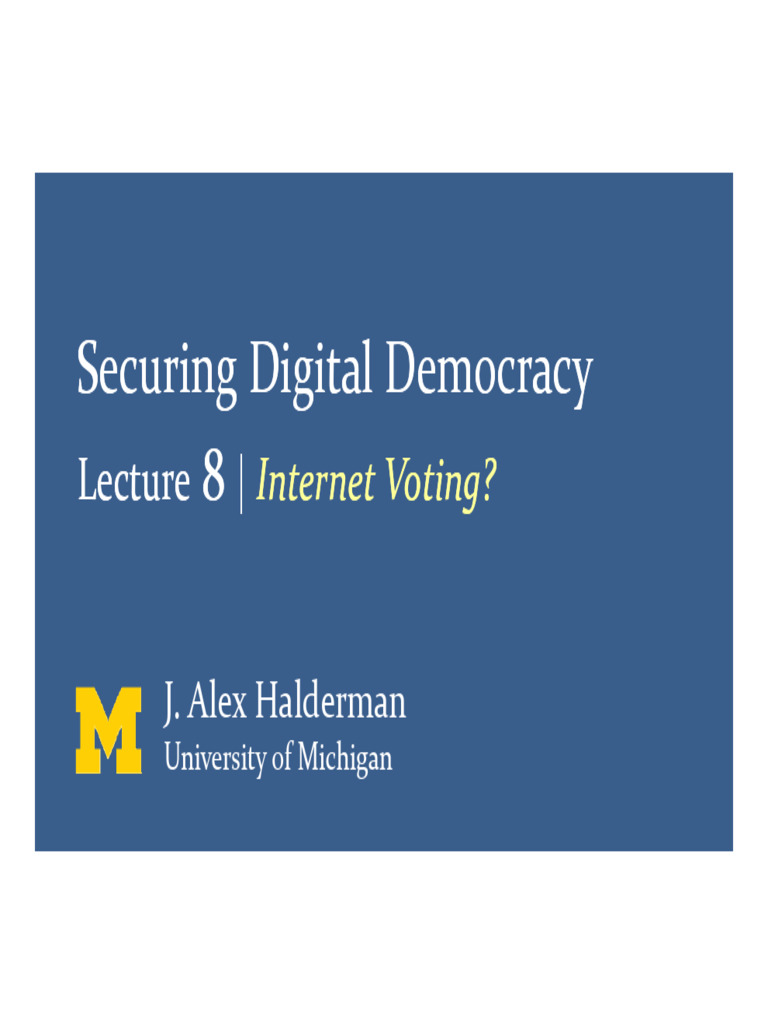 Internet Voting Security Risks | PDF | Denial Of Service Attack ...