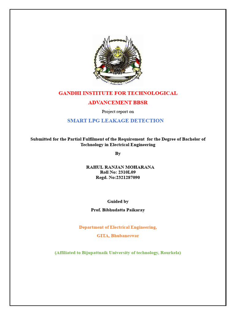 Project Report On Smart LPG Leakage Detection System - Word | PDF ...