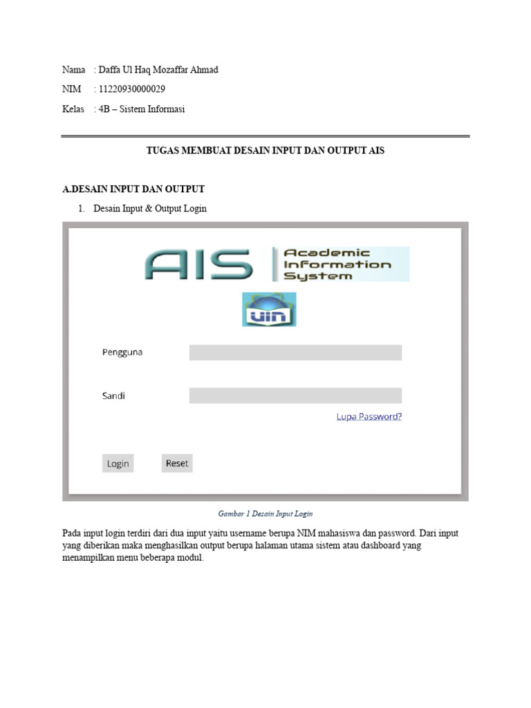 Daffa Ul Haq Mozaffar Ahmad - Desain Input&Output | PDF