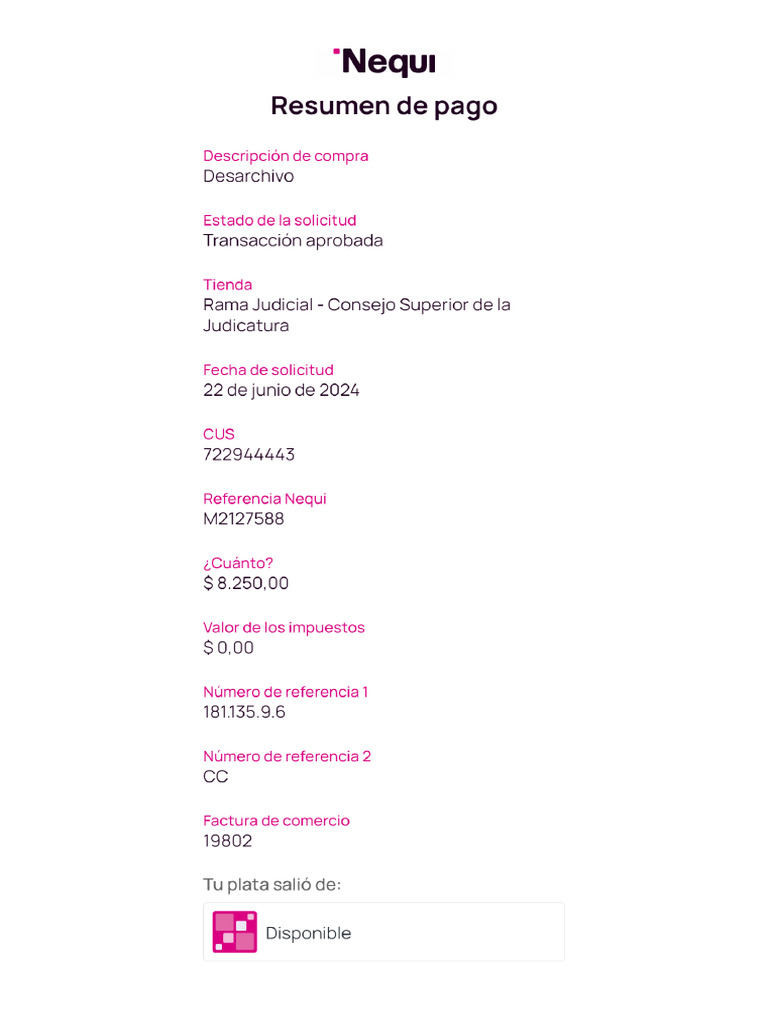 RECIBO DE PAGO RAMA JUDICIAL | PDF