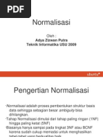 Download Bab 5 Normalisasi - Materi Kuliah Sistem Database USU TI  Harapan by Adya Zizwan Putra Nasution II SN74625000 doc pdf