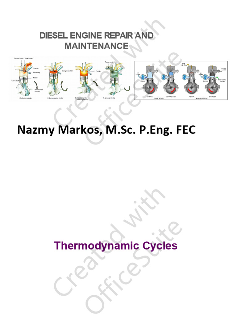 Diesel Engine Operation and Maintenance | PDF | Piston | Diesel Engine