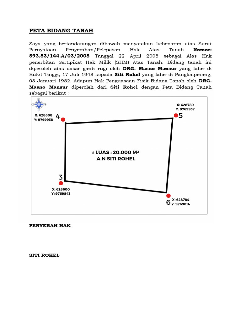 Peta Bidang Tanah dan Penyerahan Hak | PDF | Hukum