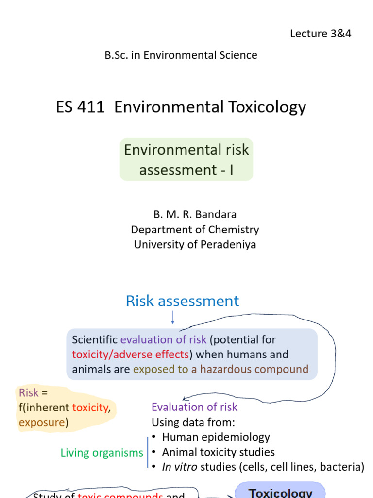 2 Es411 Environmental Toxicology1 Pdf Toxicity Toxicology