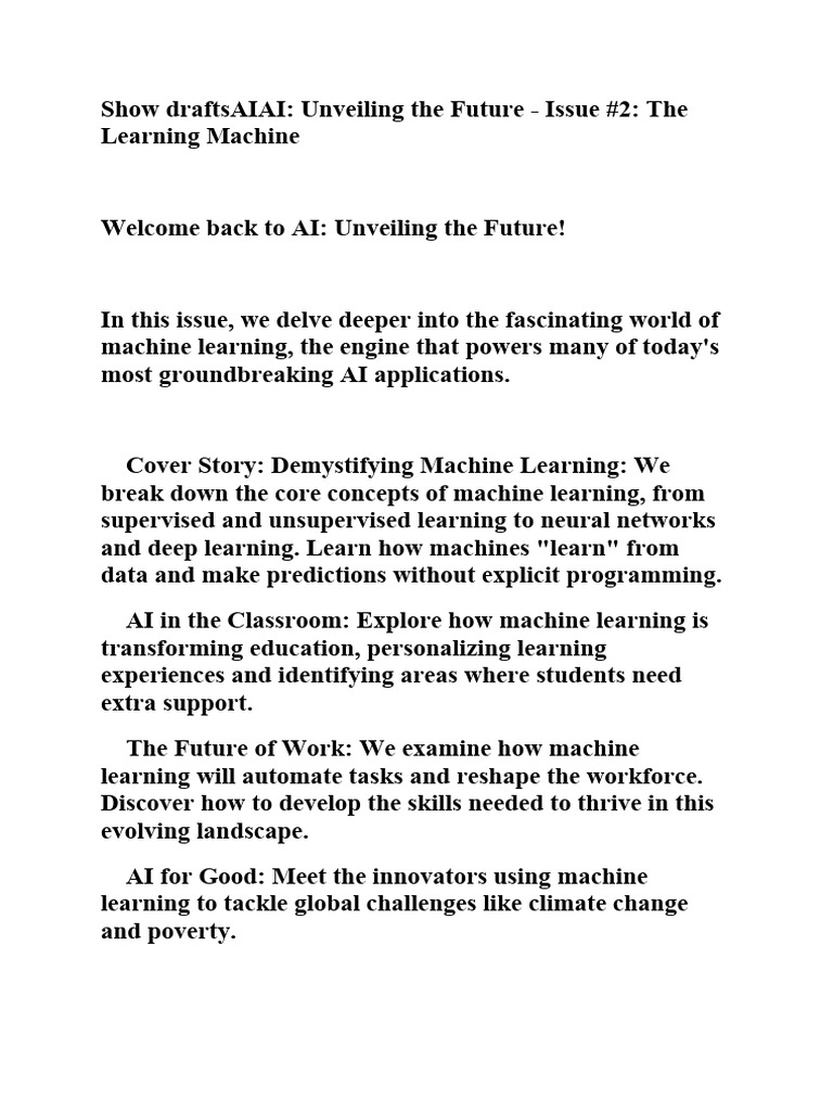 Magazine on what is ai in hwokd issue second edition pdf artificial