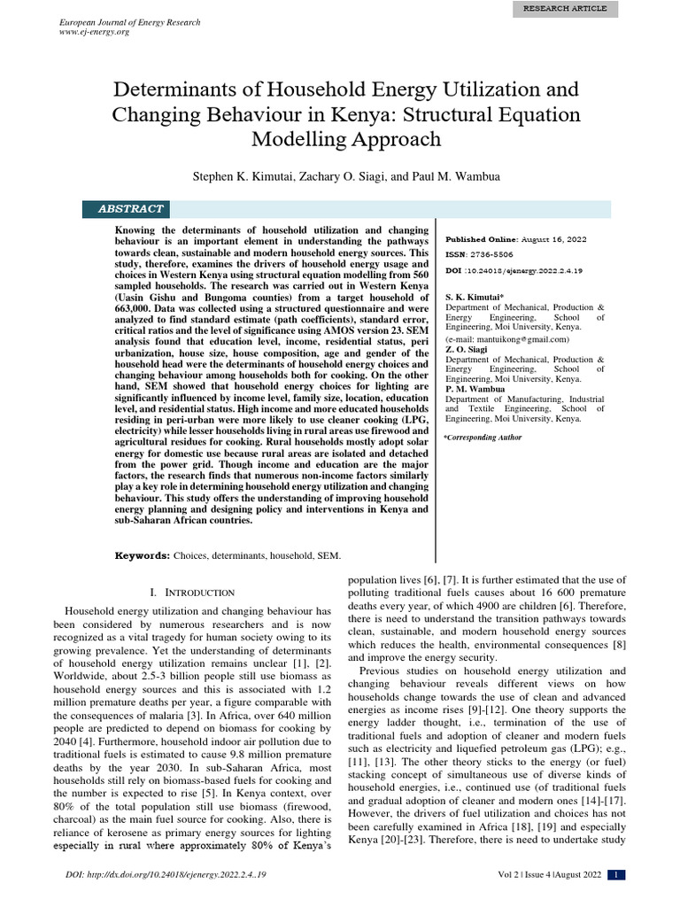 Ejenergy 19 | PDF | Structural Equation Modeling | Fuels