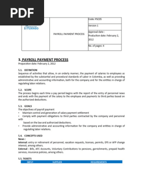 Payroll Payment Process