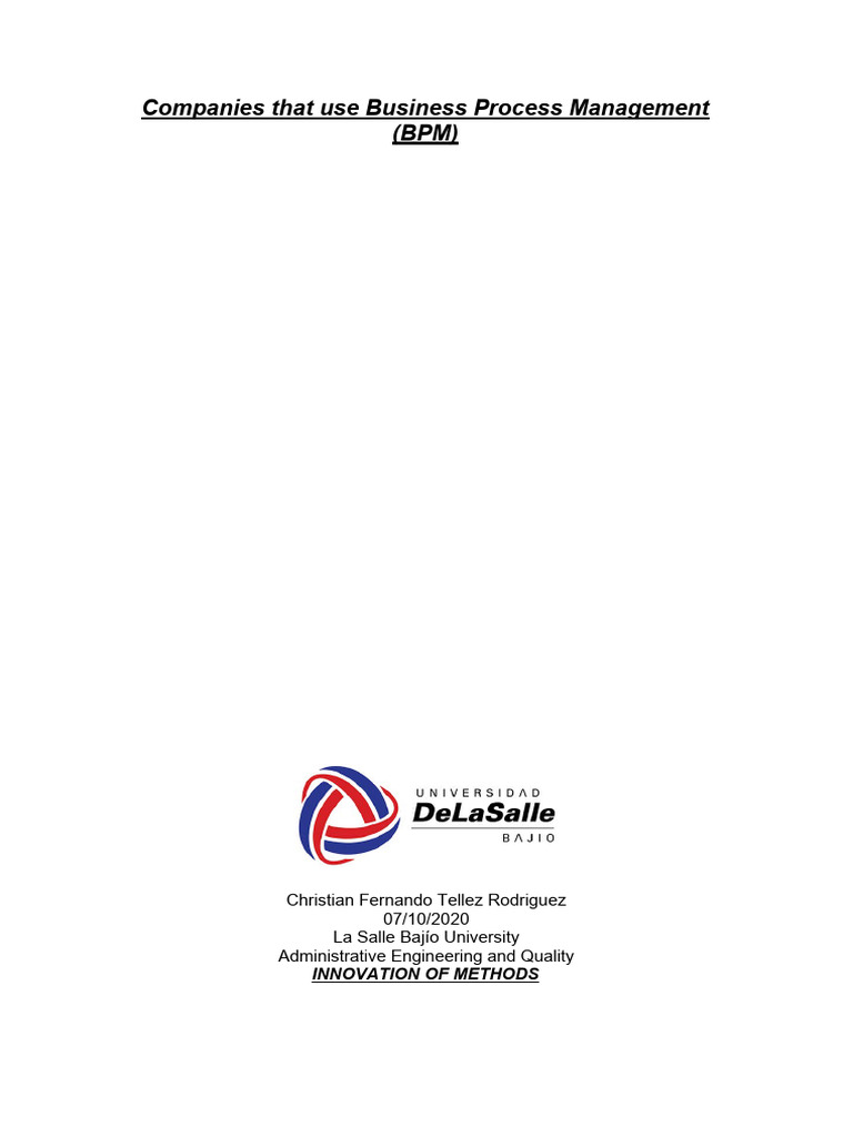 Companies That Use Business Process Management (BPM) | PDF | Business ...