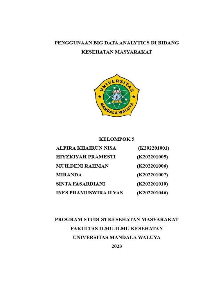 Penggunaan Big Data Analytics Di Bidang Pdf
