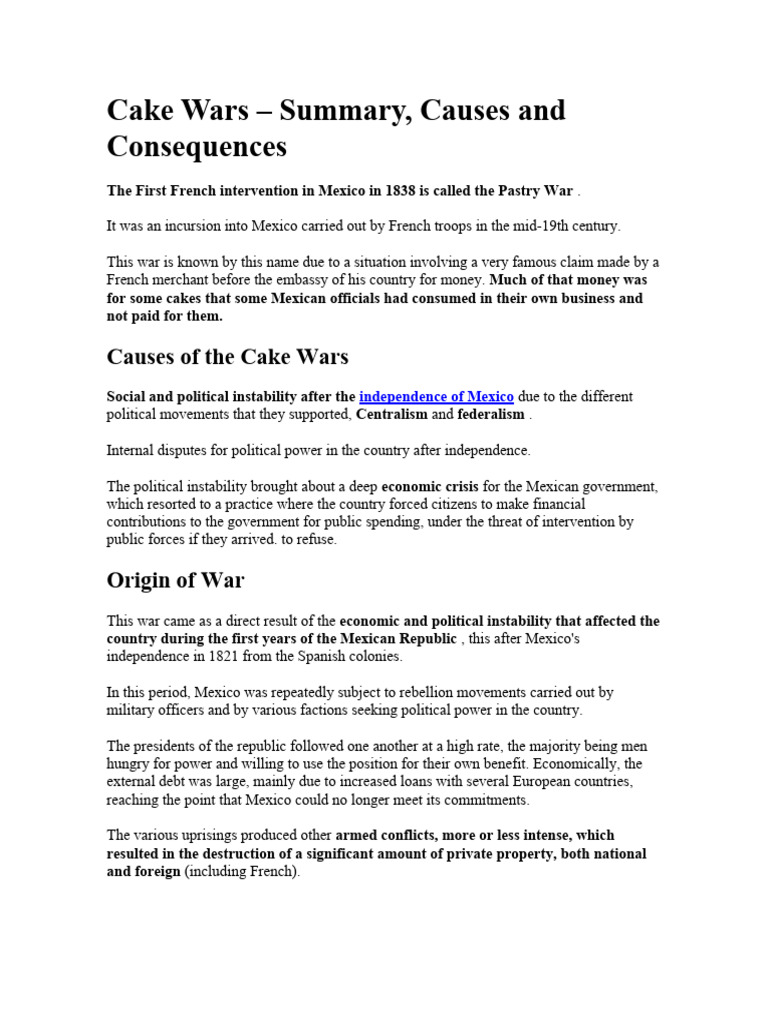 The Pastry War | Download Free PDF | Conflicts | International Relations