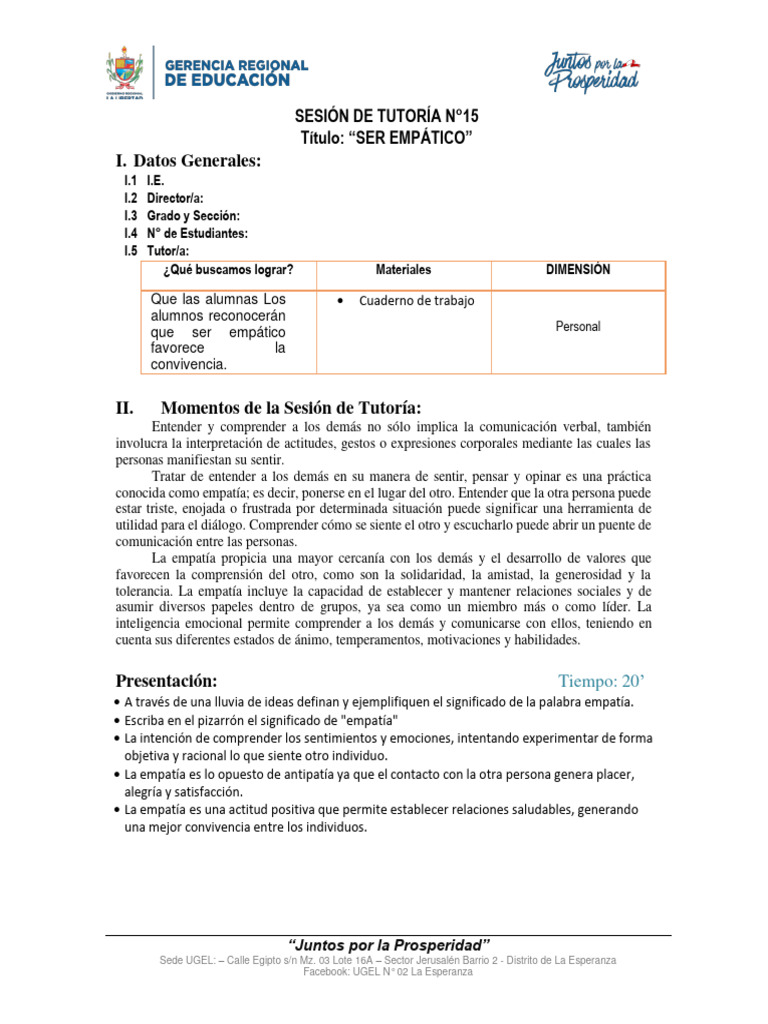 Fomentando la Empatía en Estudiantes | PDF | Empatía | Las emociones