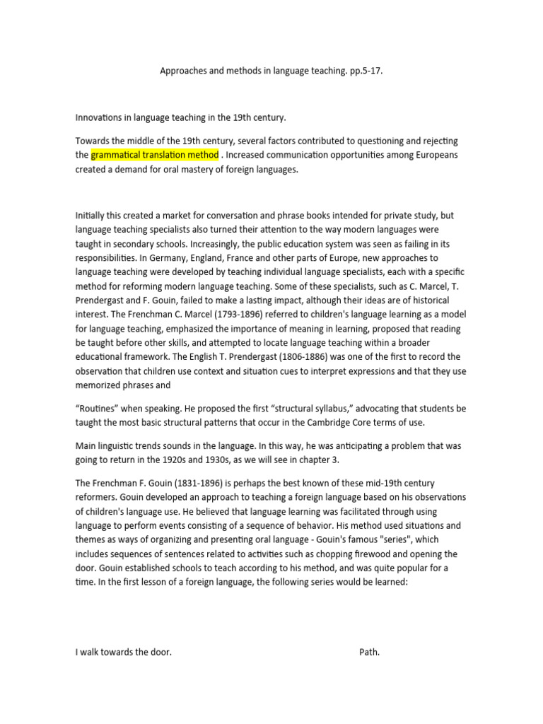 Approaches and Methods in Language Teaching | PDF | Language Education ...