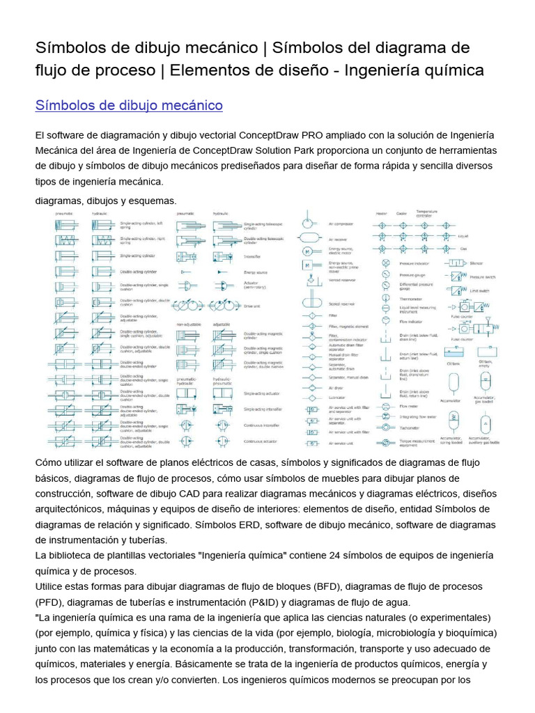 Símbolos de Dibujo Mecánico y Eléctrico | PDF | Ingeniería | Ingeniería ...