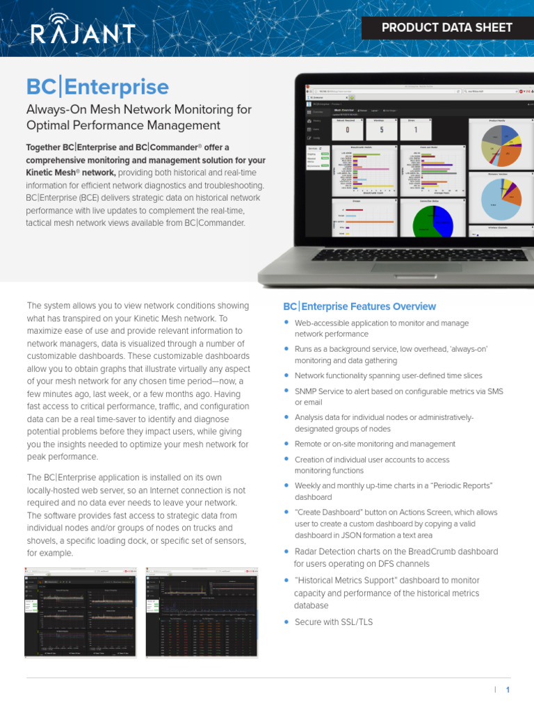 Rajant DataSheet BCEnterprise 041223 | PDF | Computer Network | Computing