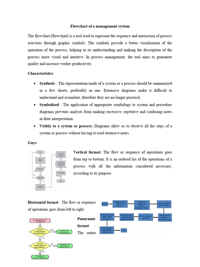 Flow Chart of A Management System | PDF | Business Economics | Business