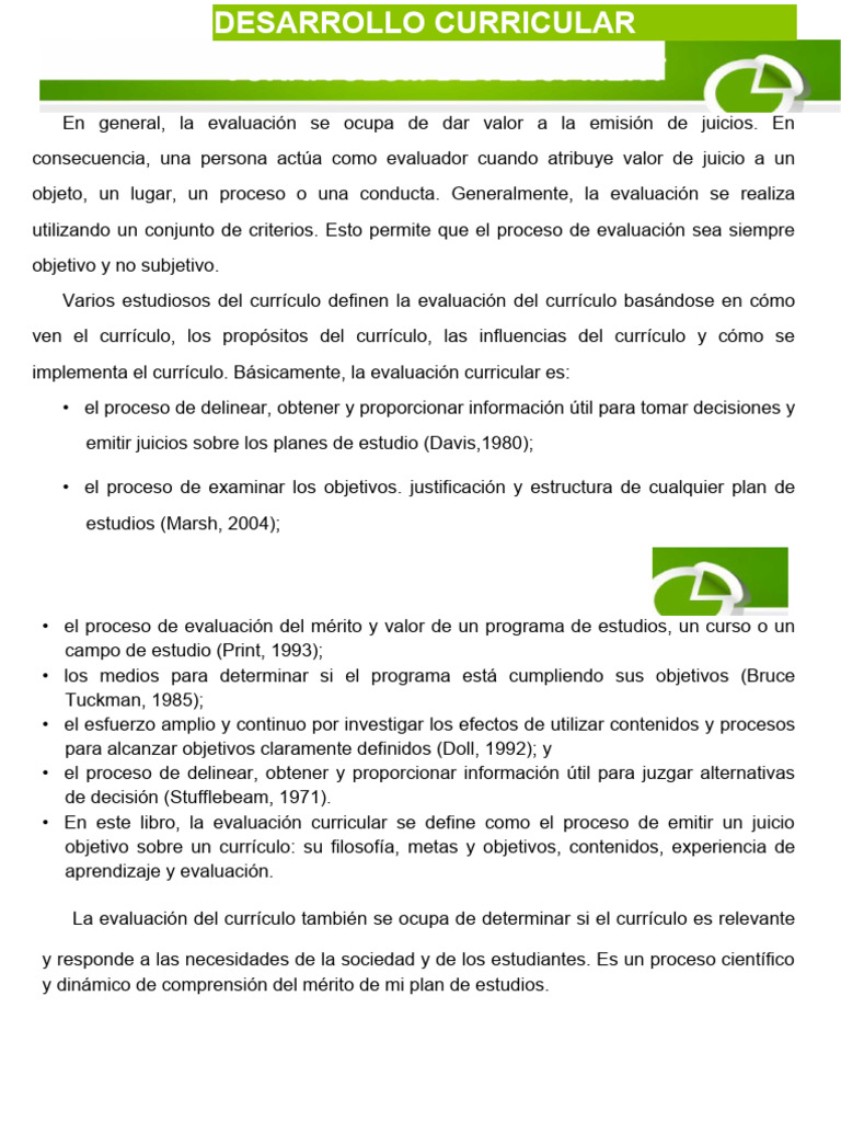 Evaluación Curricular: Métodos y Modelos | PDF | Plan de estudios ...