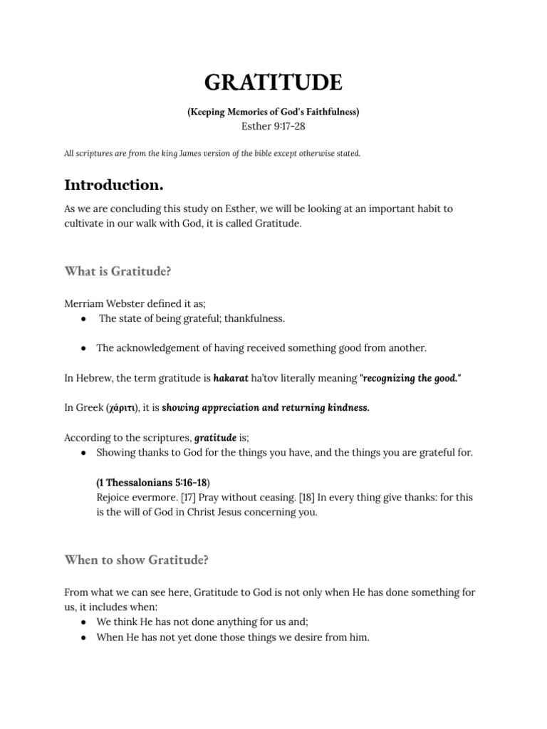 Gratitude Pdf Gratitude Glory Religion