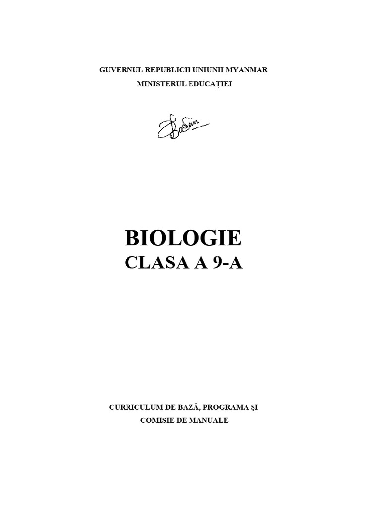 Biologie Clasa A 9-A | PDF