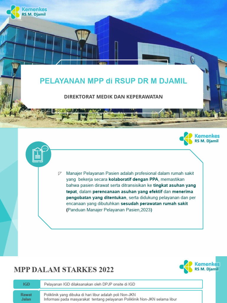 Manajer Pelayanan Pasien di RSUP MDjamil | PDF