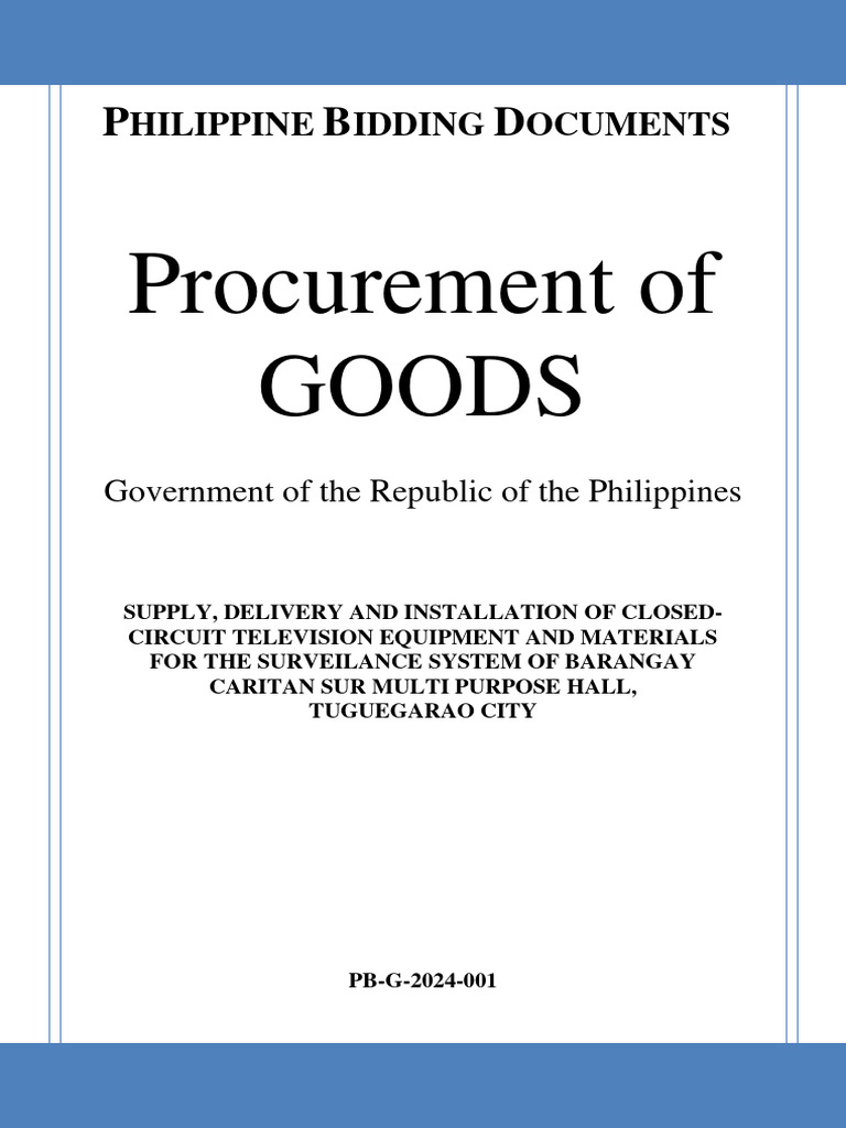 Procurement of Goods: Hilippine Idding Ocuments | PDF | Procurement ...